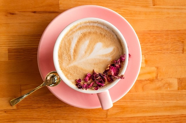 A latte from Three Birds Express